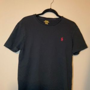 Polo T-shirt, Black with Red Logo, size Medium